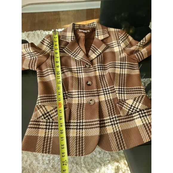 Pendleton Women's Multicolor Wool Three Buttons Single Breasted Fitted Blazer 10 - Picture 11 of 11